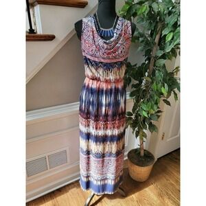 Donna Ricco Sleeveless Cowl Neck Maxi Dress